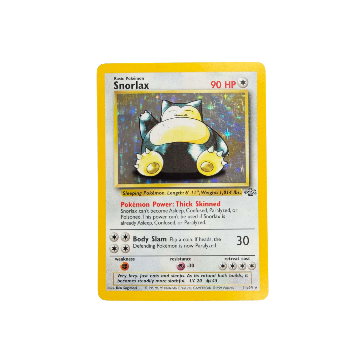 (Jungle) Snorlax Holo Unlimited #11 - NM
