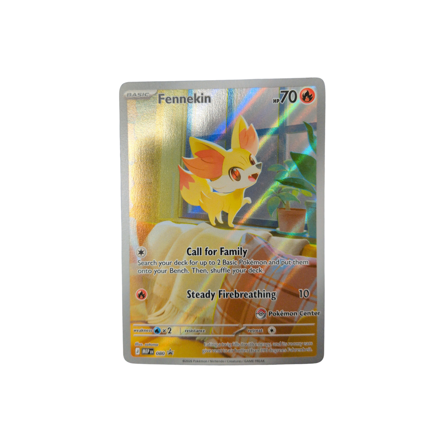 (MEP) Fennekin Pokemon Center Stamp #080 LP