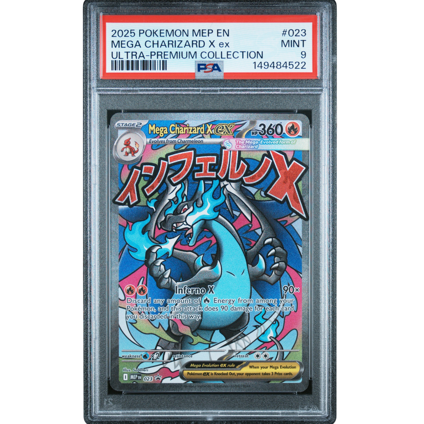 (MEP) Mega Charizard X EX Promo #023 PSA 9 Mint