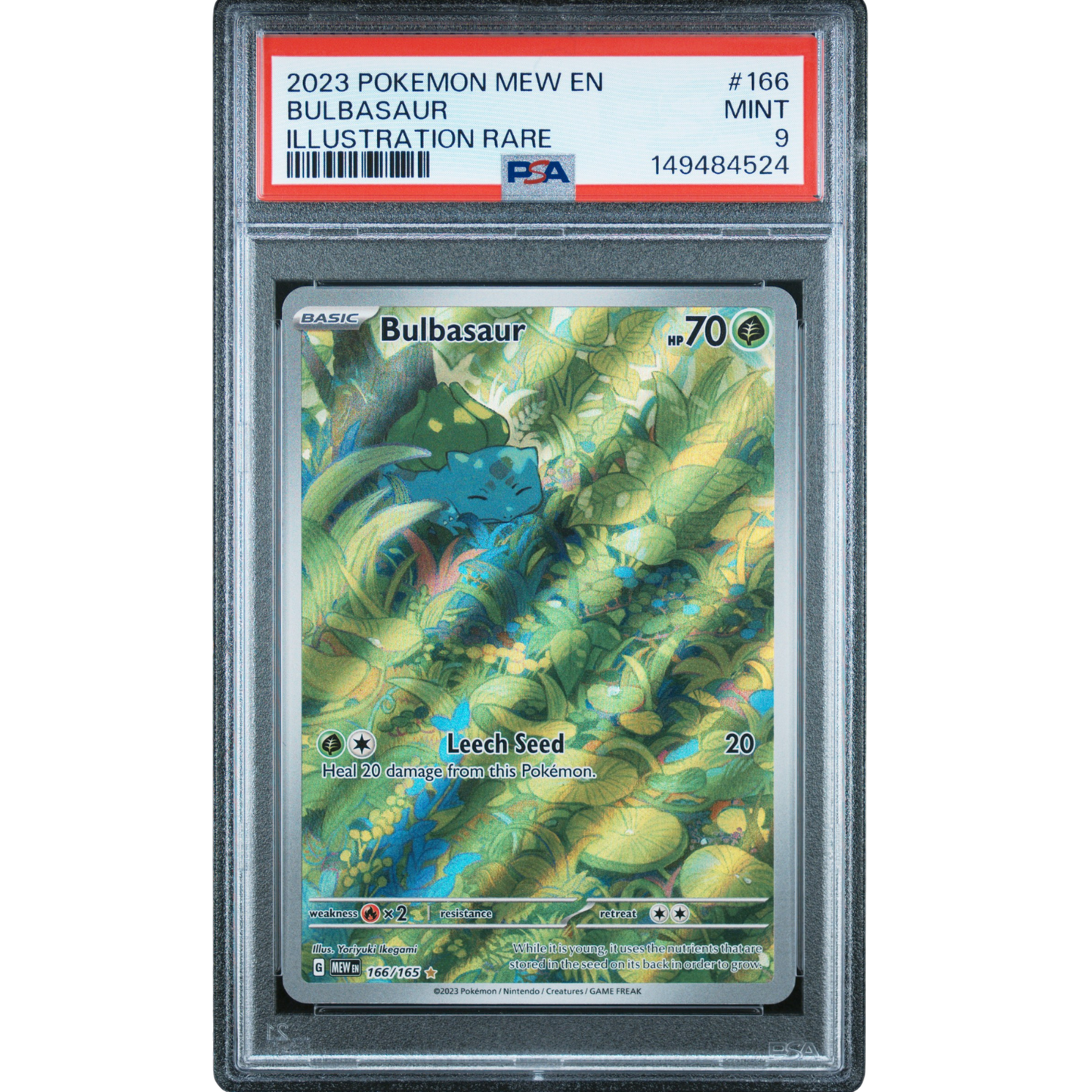 (MEW) Bulbasaur #166 PSA 9 Mint