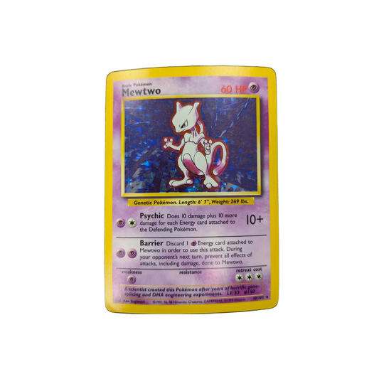 (Base Set) Mewtwo Holo Unlimited 10/102 - MP