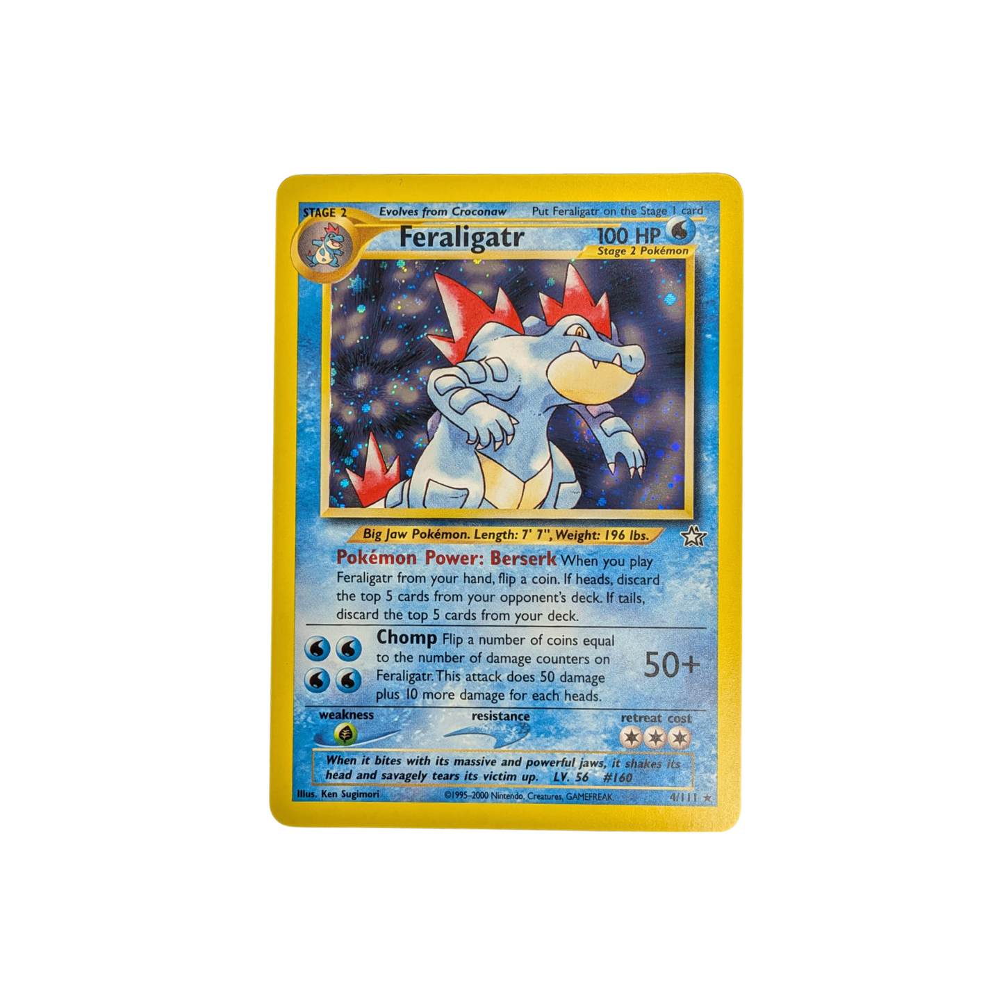 (Neo Genesis) Feraligatr Holo Unlimited #4 - NM