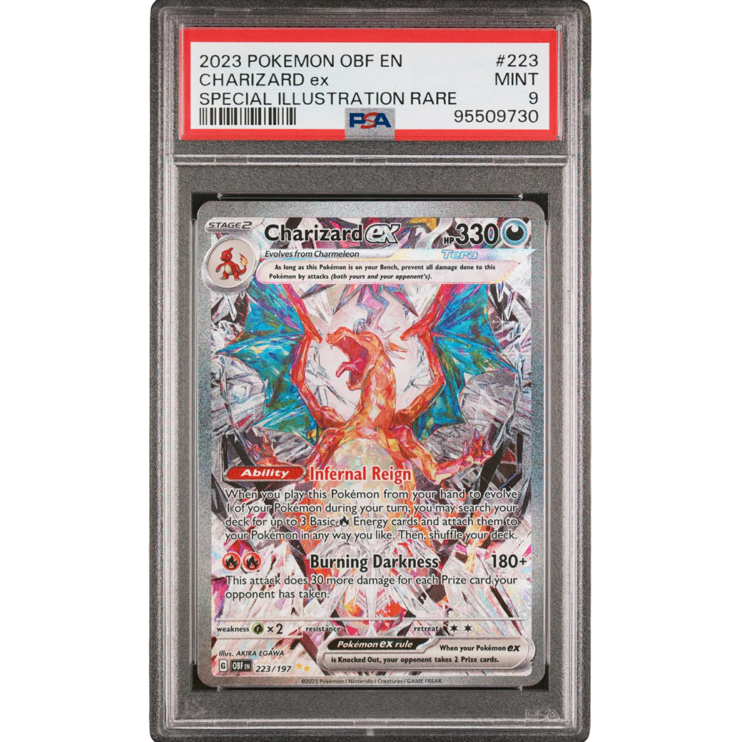 (Obsidian Flames) Charizard ex SIR #223 PSA 9 Mint