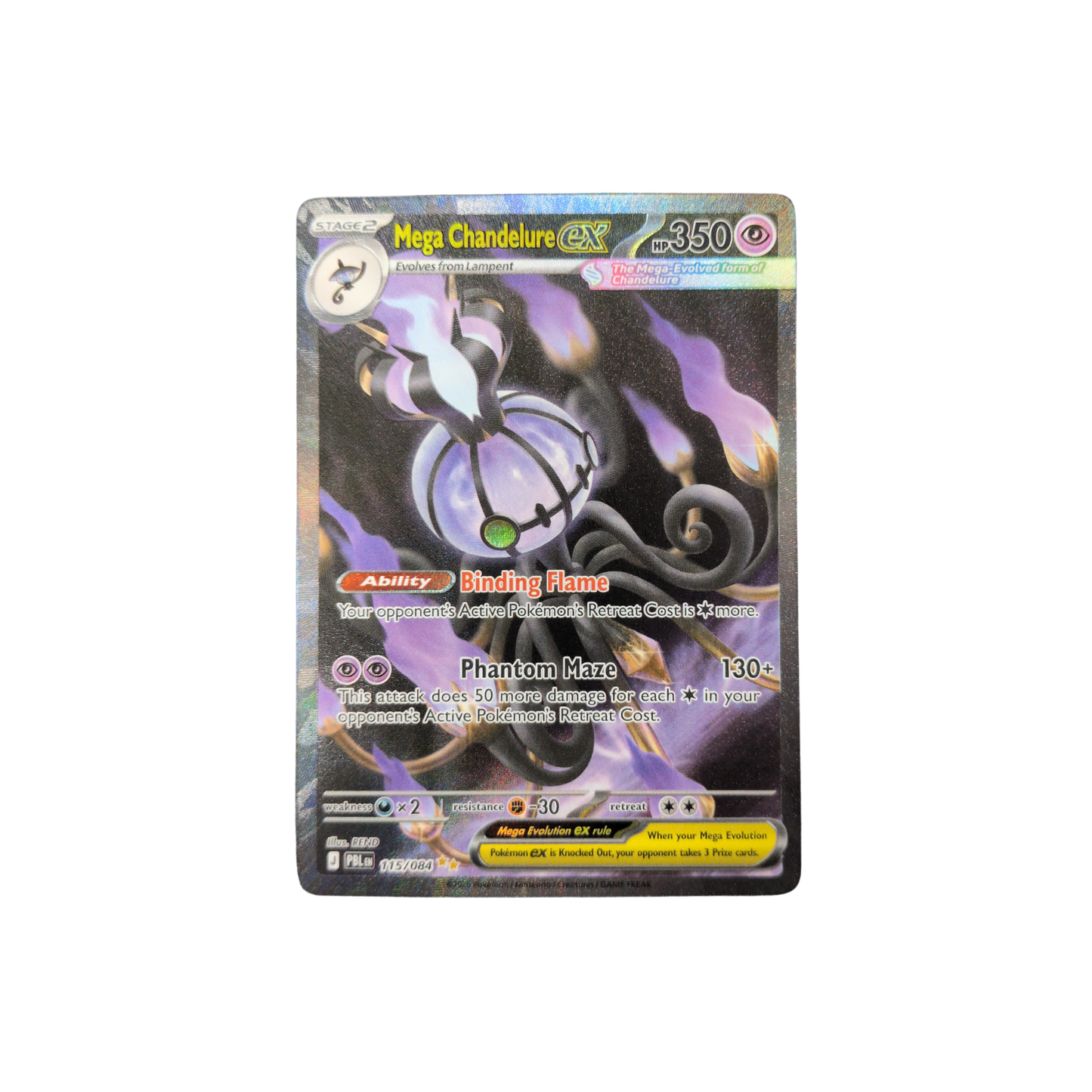 (PBL) Mega Chandelure EX #115 NM