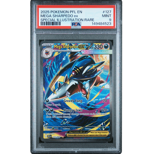 (PFL) Mega Sharpedo EX SIR #127 PSA 9 Mint