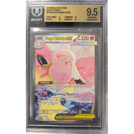 (POR) Mega Clefable EX #119 BGS 9.5 Gem Mint