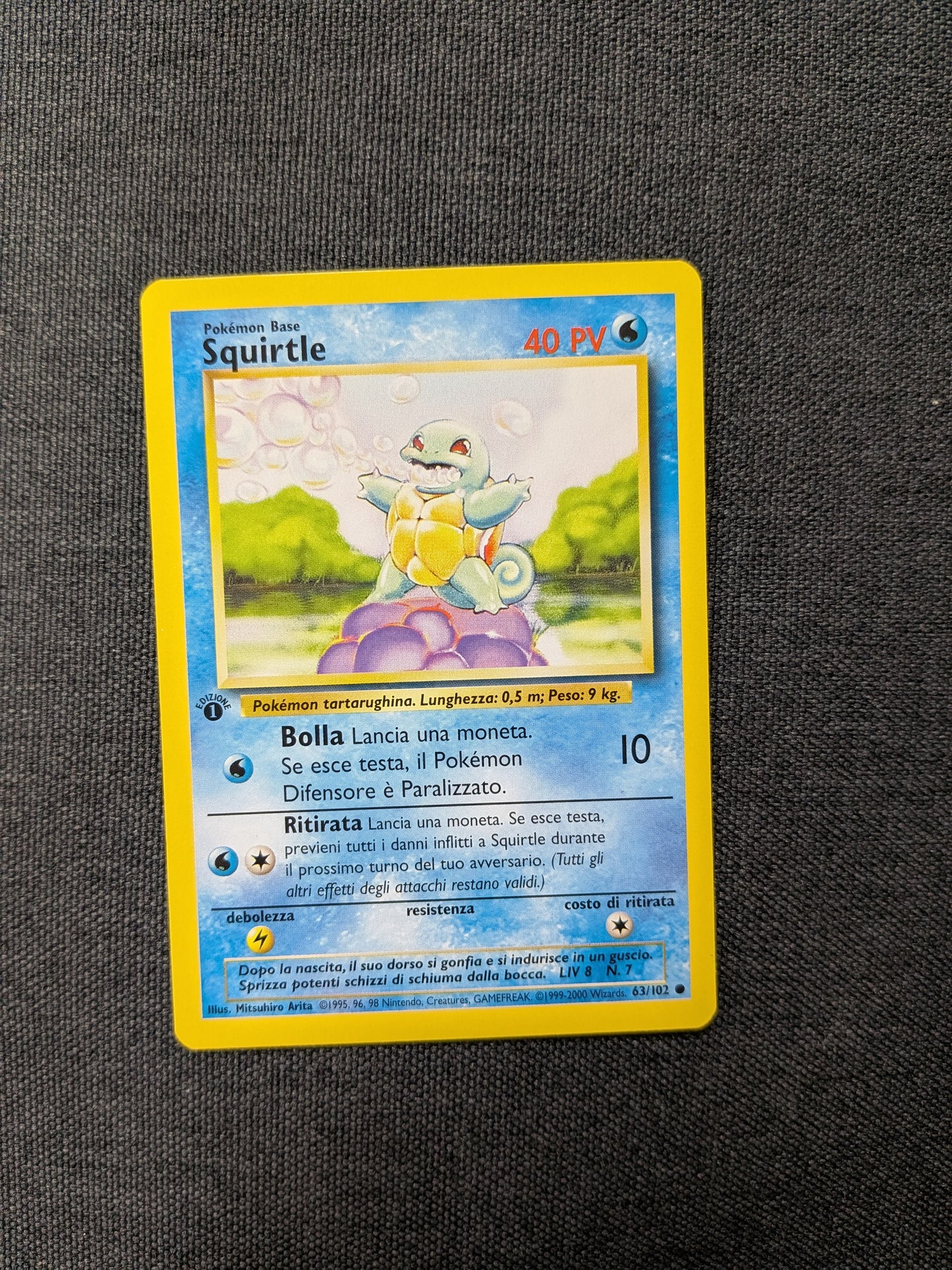 (BS) Squirtle Italian 1st Edition #63 NM
