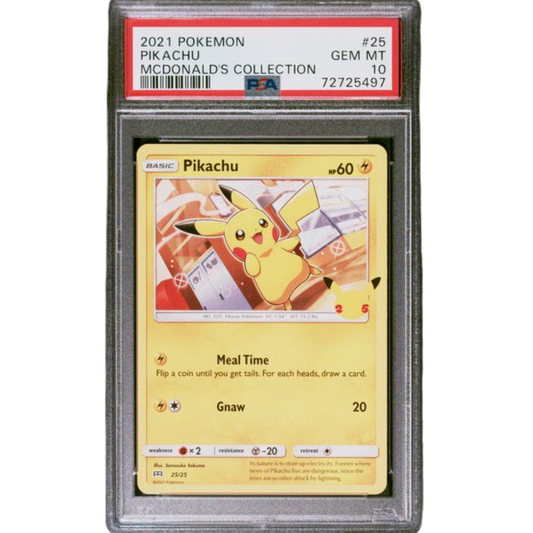 (Promo) Pikachu Mcdonald's Collection #25 PSA 10 Gem MT