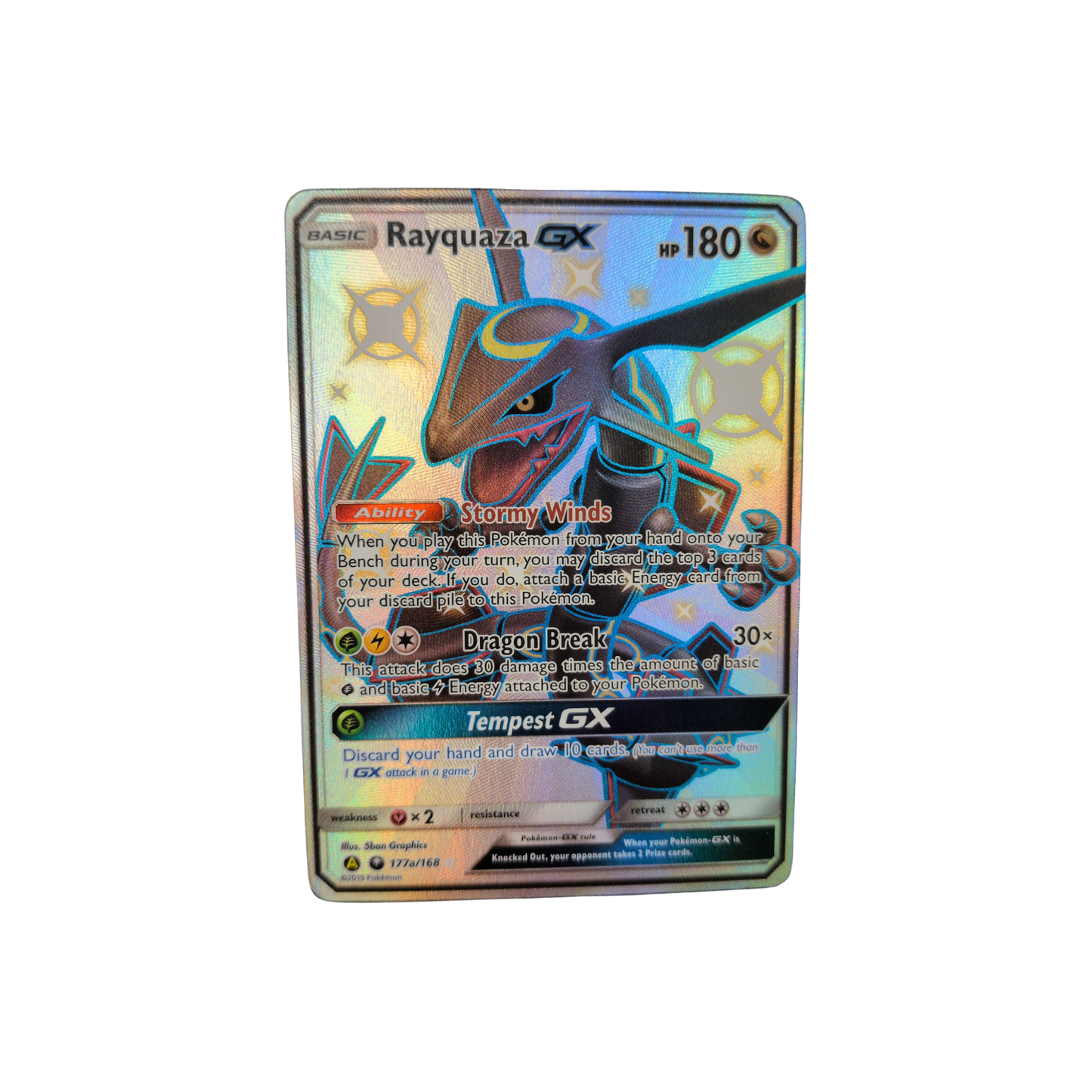 (Promo) Rayquaza GX Shiny Alternate Art Promo #177a LP
