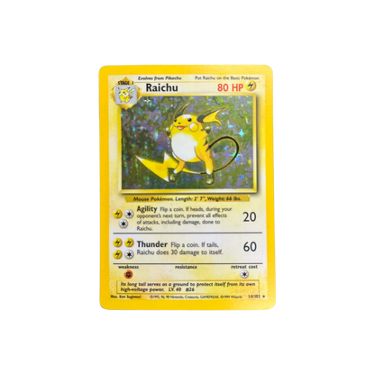 Raichu Holo Base Set #14 - LP