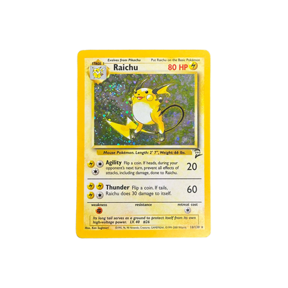 Raichu Holo Base Set 2 #16 - LP