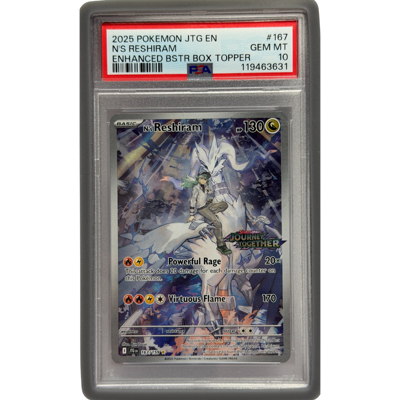 N'S Reshiram Box Topper PSA 10