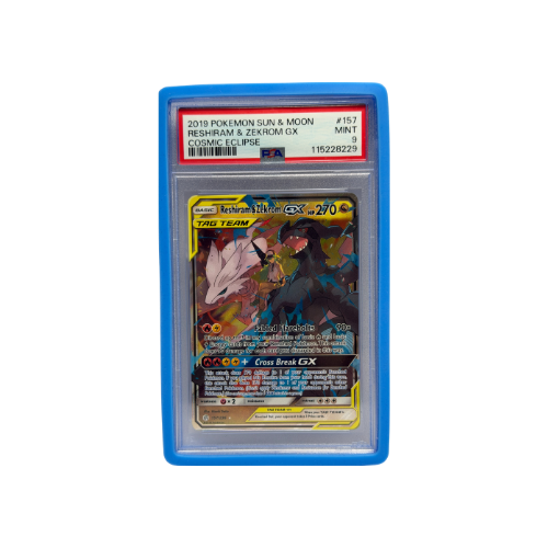 Reshiram & Zekrom GX #157 PSA 9