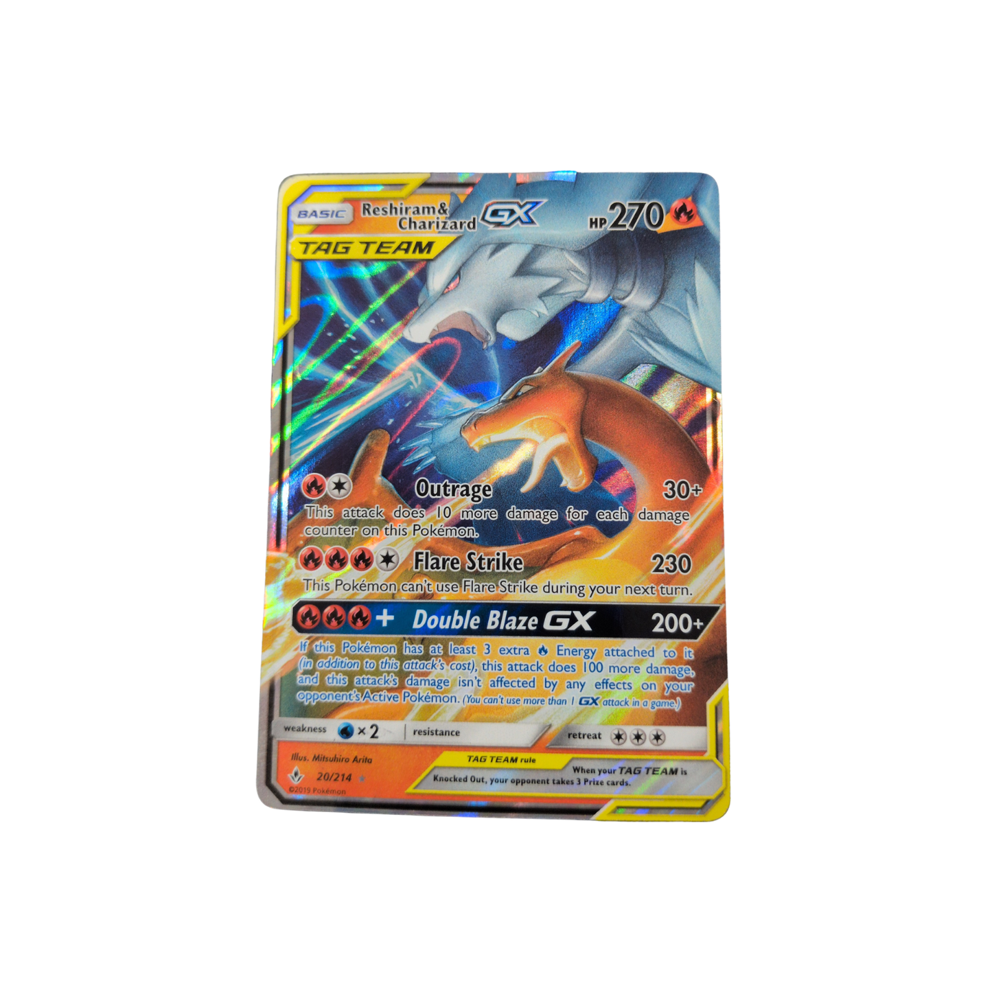 (SM10) Reshiram & Charizard GX #20 DMG