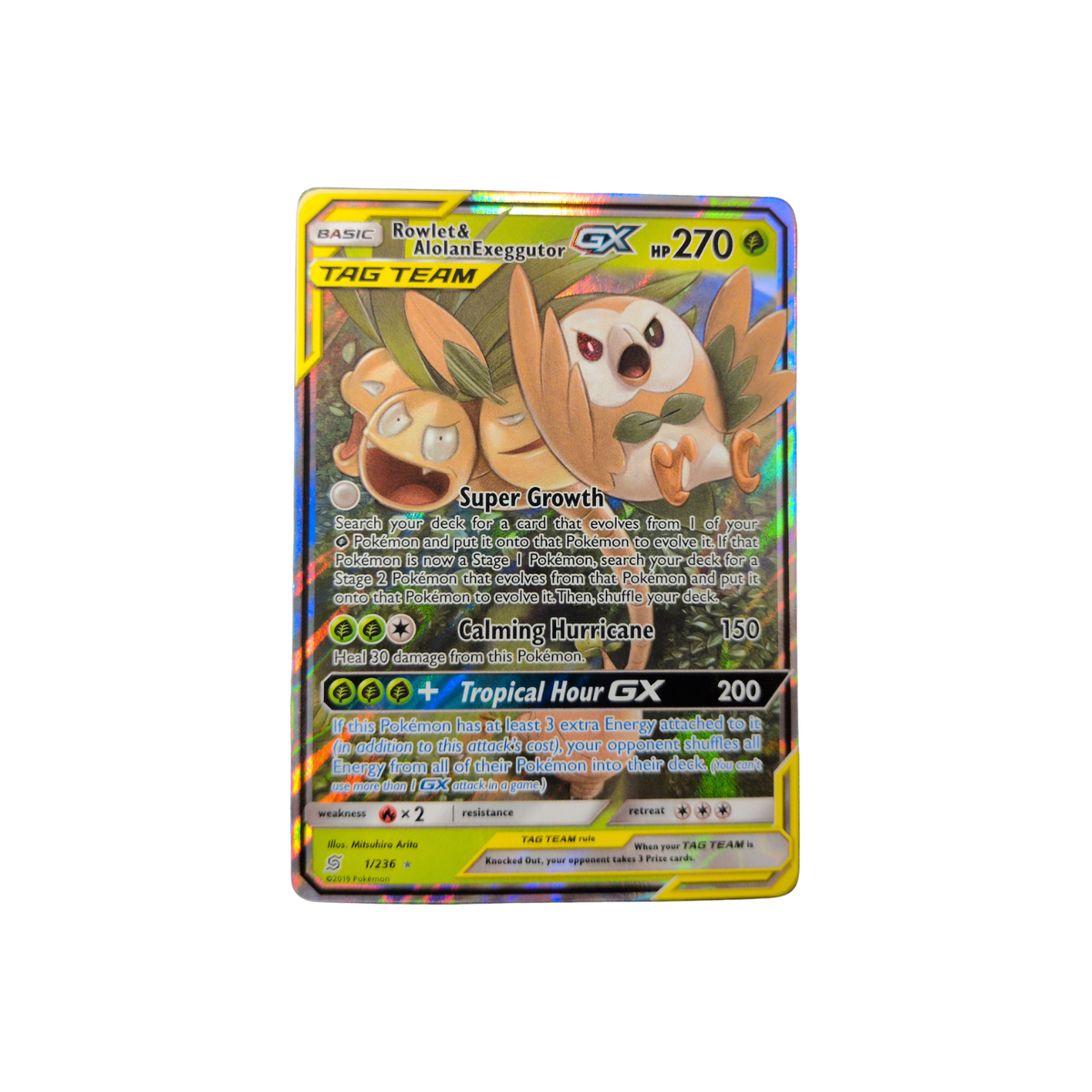 (SM11) Rowlet & Exeggutor GX #1 NM