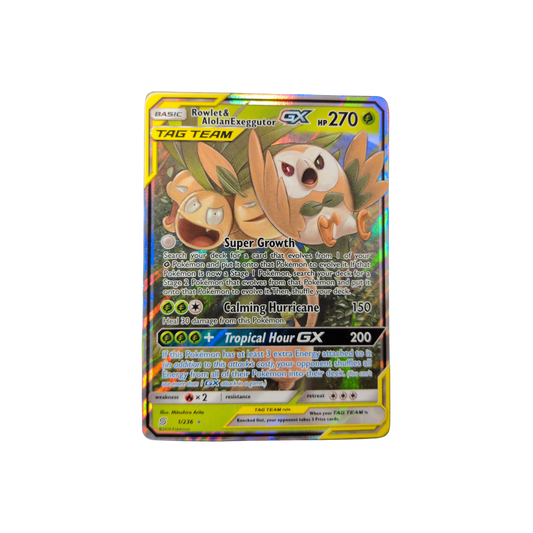 (SM11) Rowlet & Exeggutor GX #1 NM