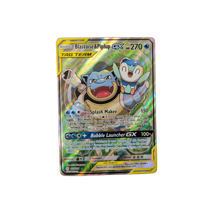 (SM12) Blastoise & Piplup GX #215 NM