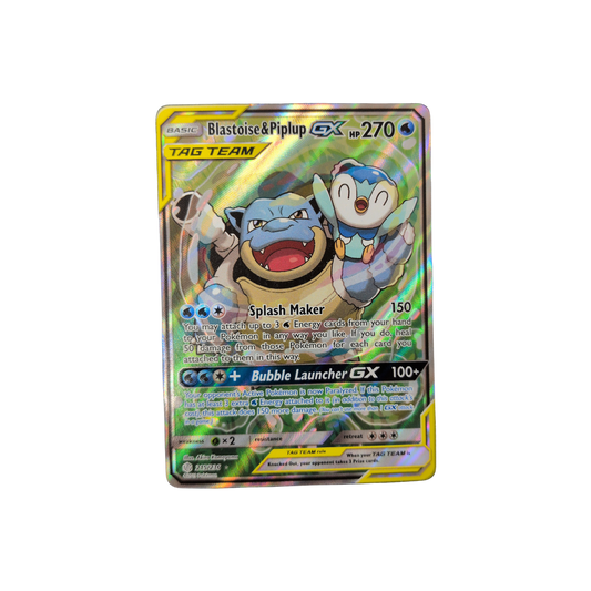 (SM12) Blastoise & Piplup GX #215 NM