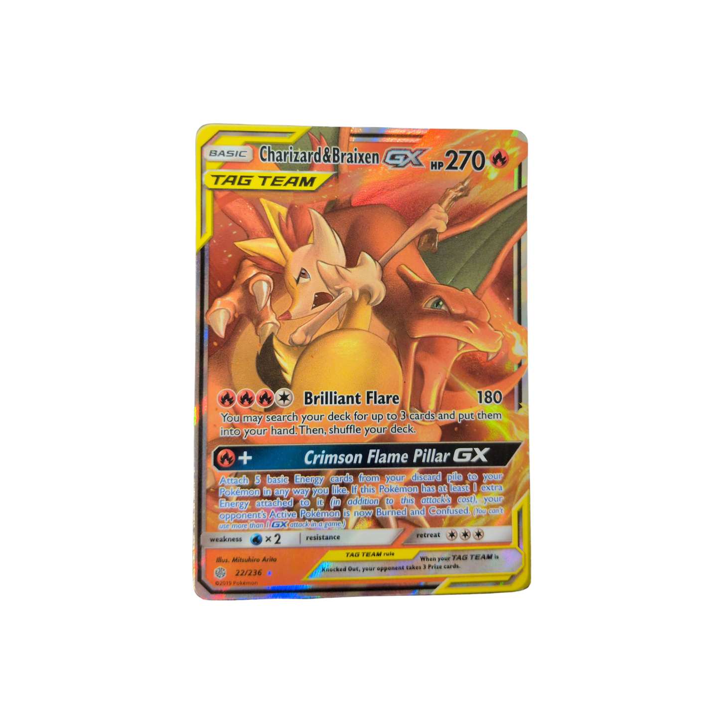 (SM12) Charizard & Braixen GX #22 HP