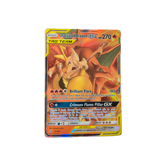 (SM12) Charizard & Braixen GX #22 HP