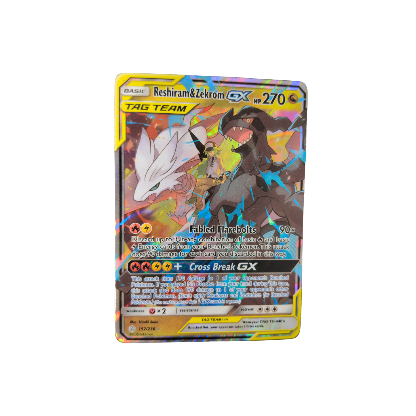 (SM12) Reshiram & Zekrom GX #157 HP