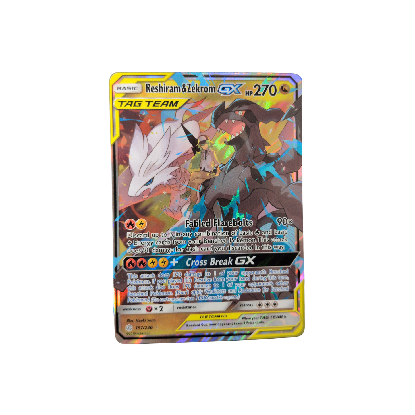 (SM12) Reshiram & Zekrom GX #157 LP