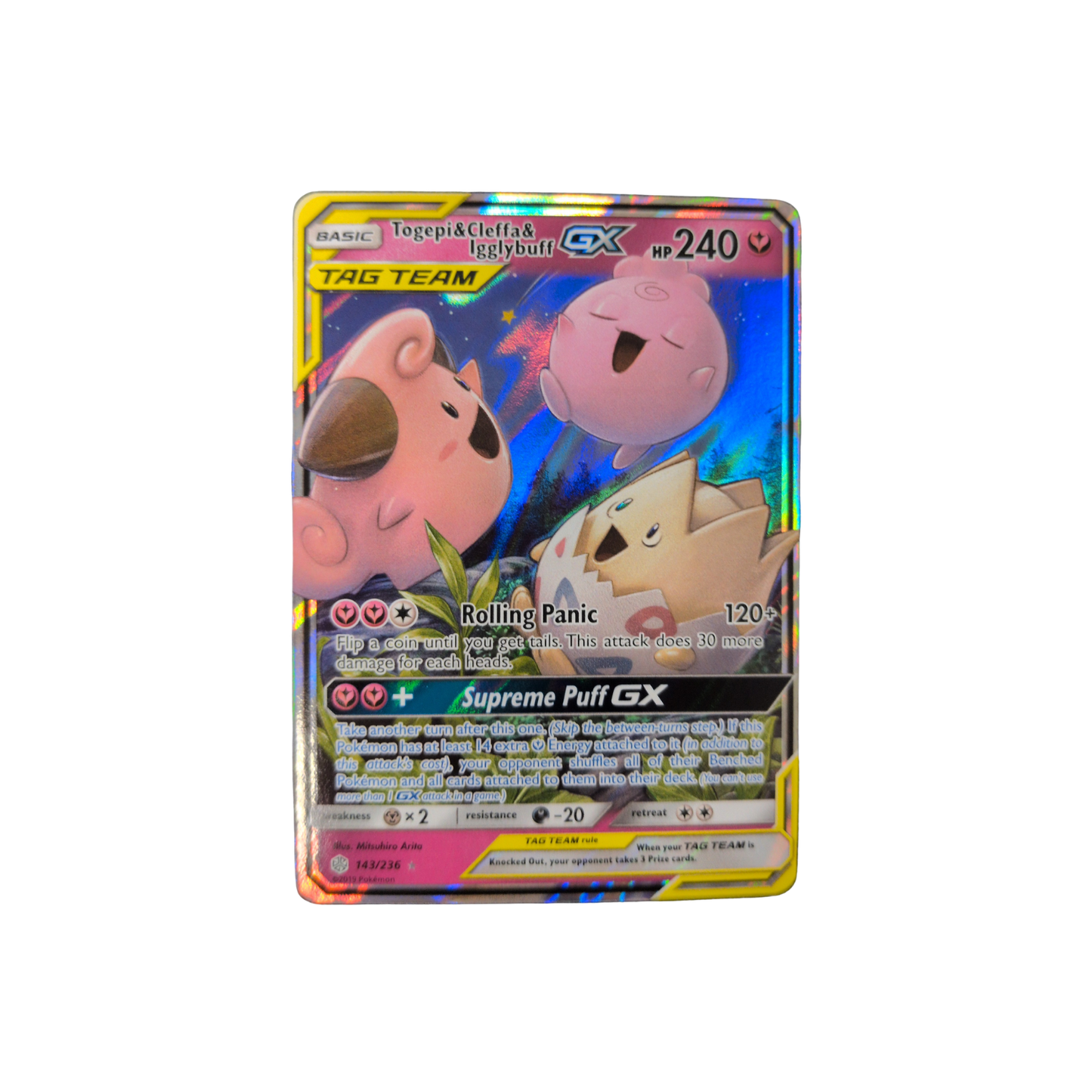 (SM12) Togepi & Cleffa & Igglybuff GX #143 NM