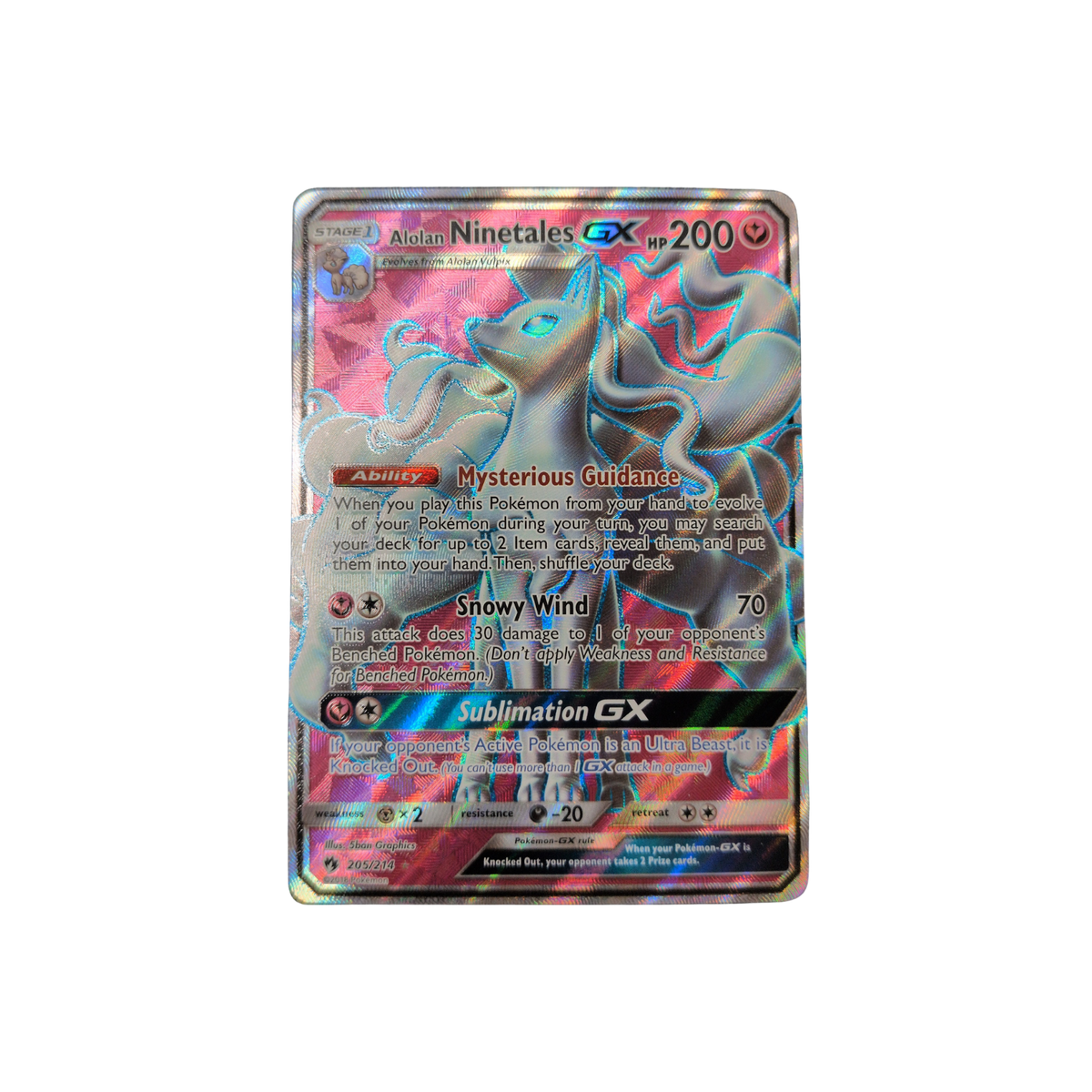 (SM8) Alolan Ninetales GX #205 LP