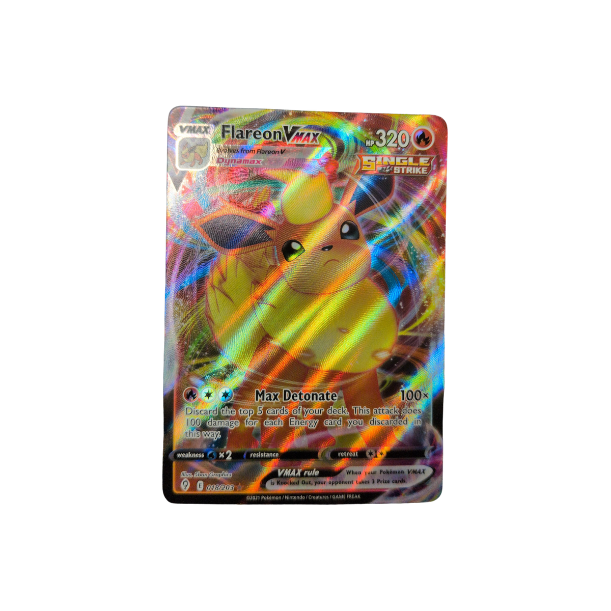 (SWSH07) Flareon VMAX #018 NM