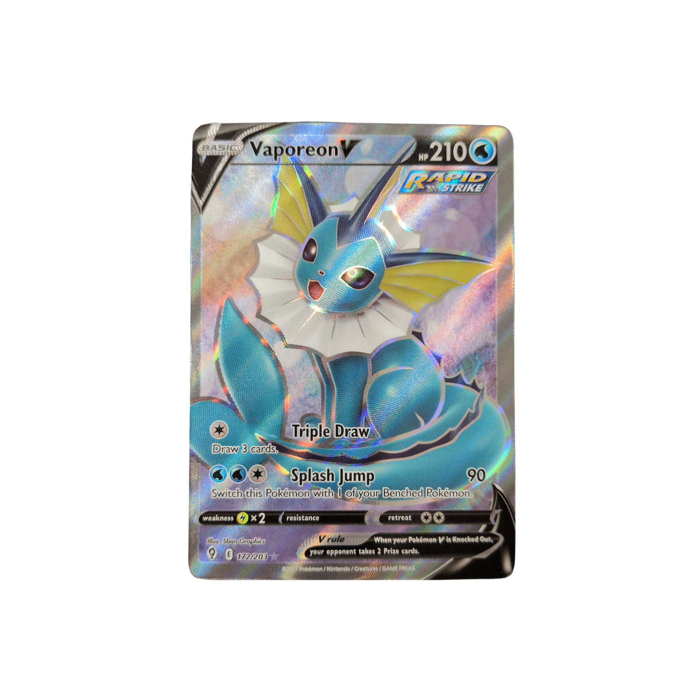 (SWSH07) Vaporeon V #172 NM