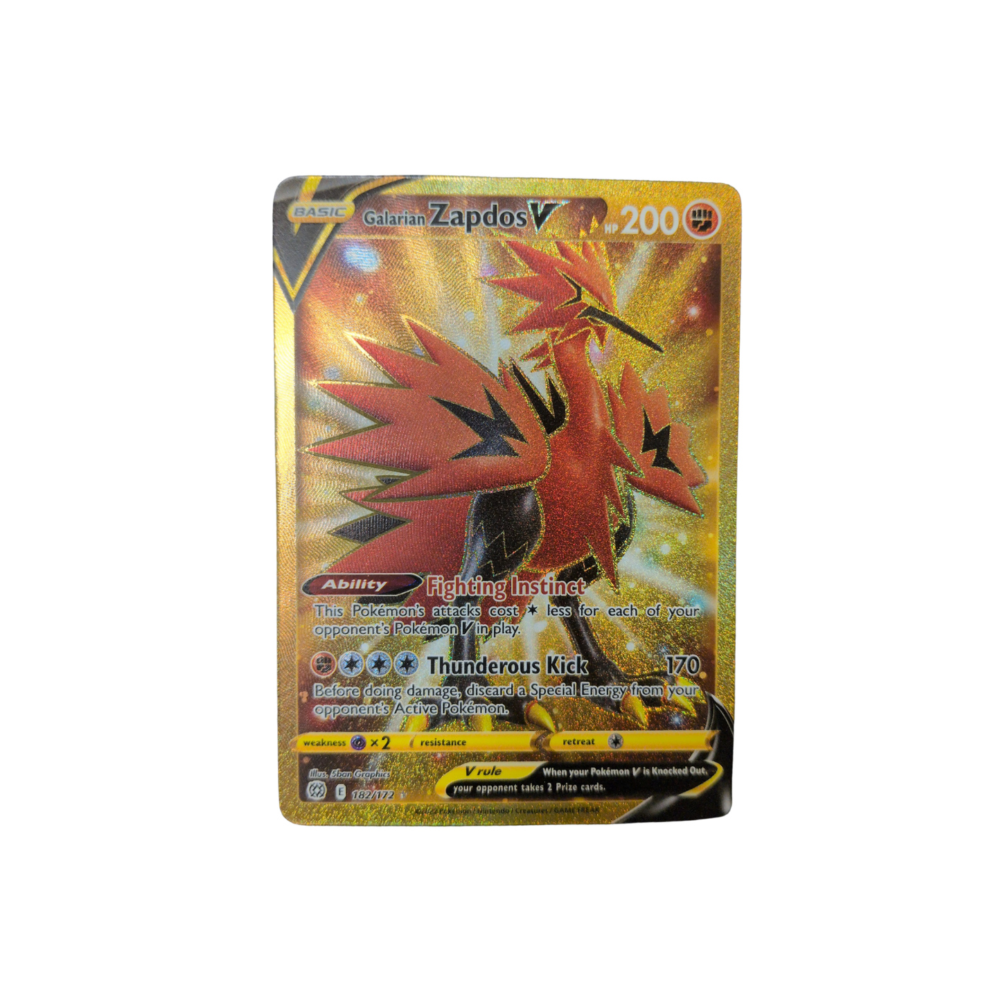(SWSH09) Galarian Zapdos V #182 NM