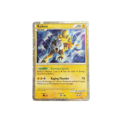 Shiny Raikou Holo #SL9 -Damaged