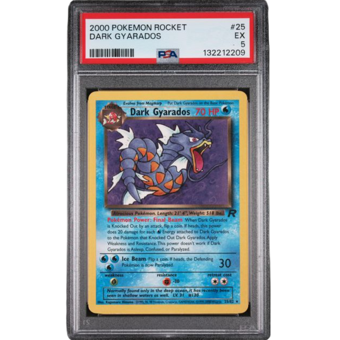(TR) Dark Gyarados #25 PSA 5 EX