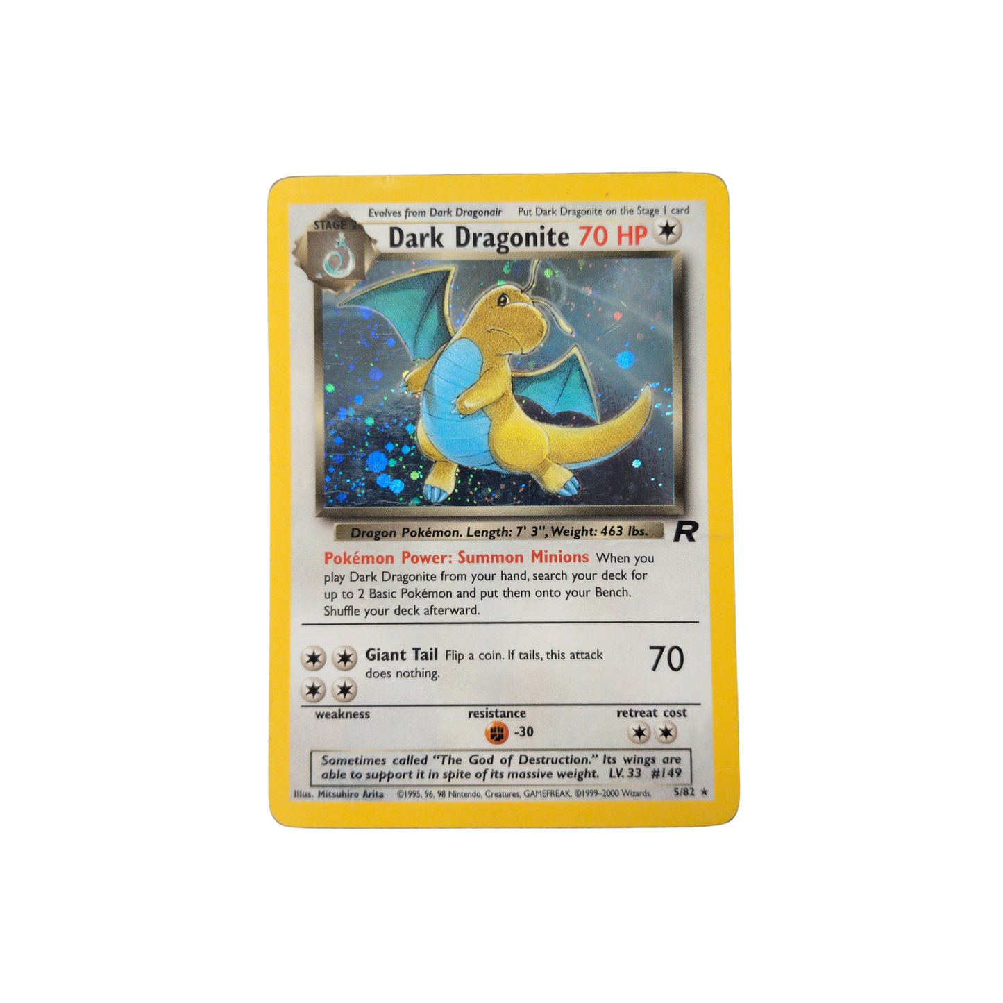 (TR) Dark Dragonite #005 Holofoil DMG