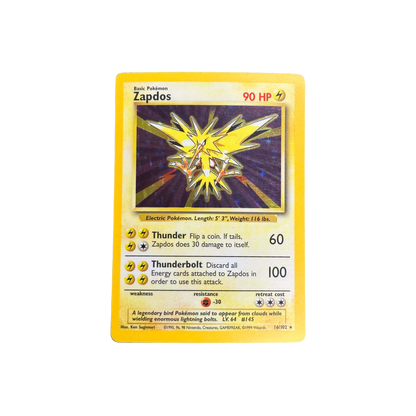 Zapdos Holo Base Set #16 - LP