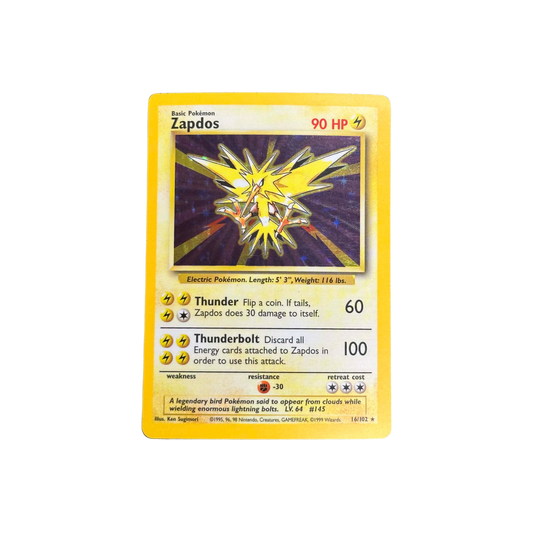 Zapdos Holo Base Set #16 - LP
