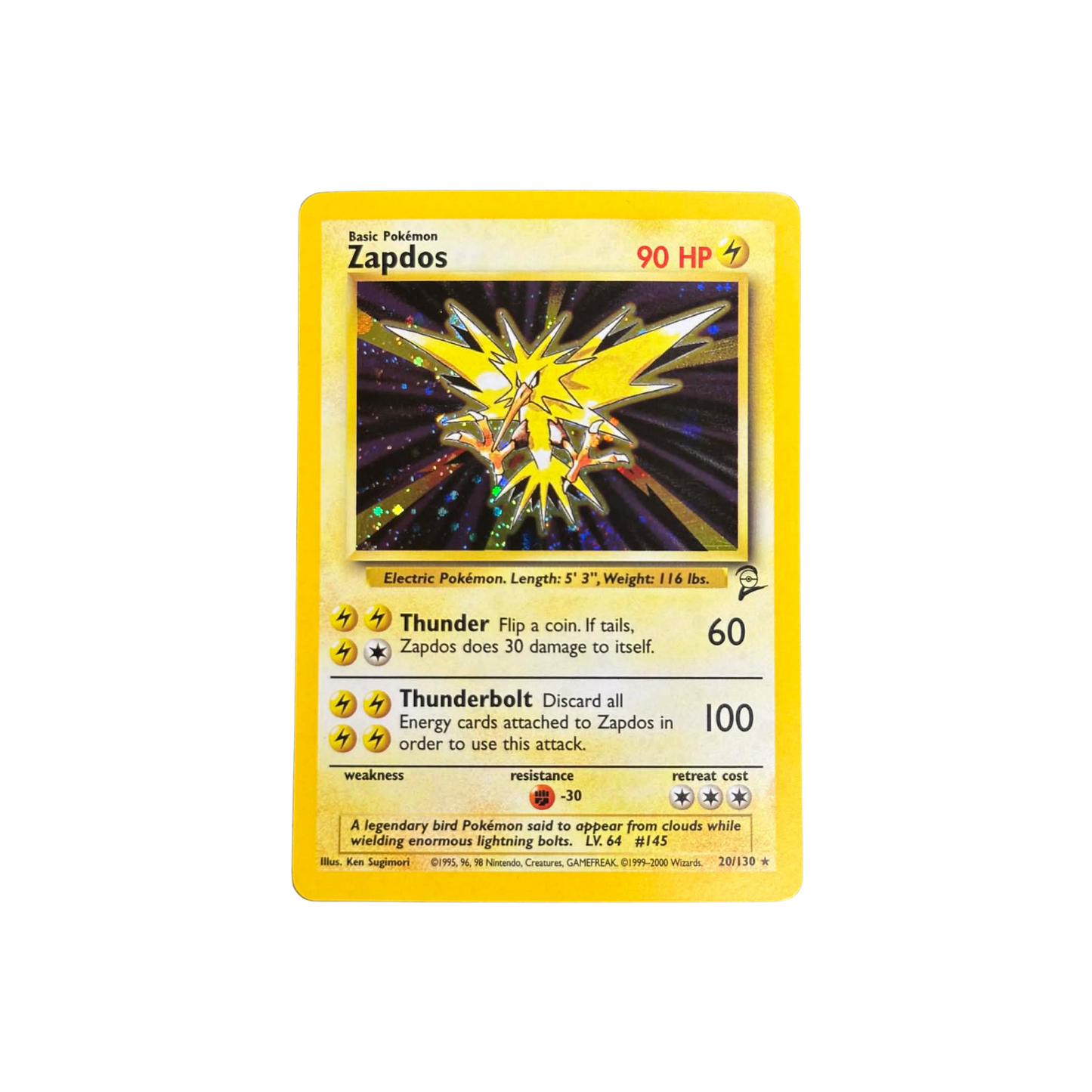 Zapdos Holo Base Set 2 #20 - LP