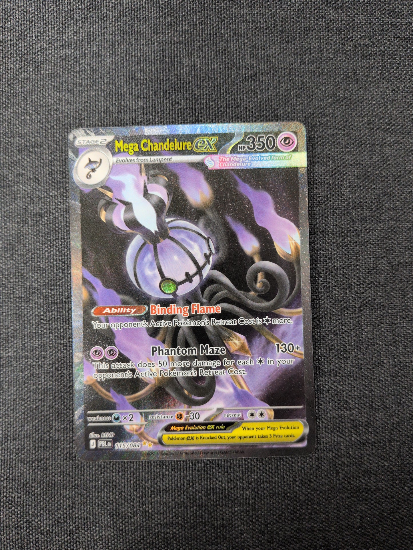 (PBL) Mega Chandelure EX #115 NM