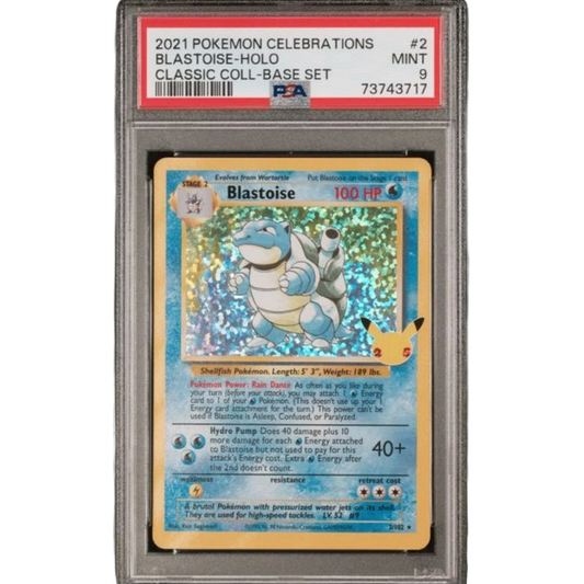 (CCC) Blastoise Holo #2 PSA 9 Mint