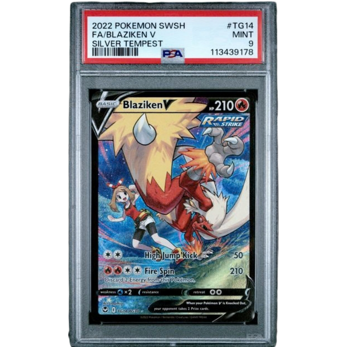 (SWSH12) Full Art Blaziken V #TG14 PSA 9 Mint