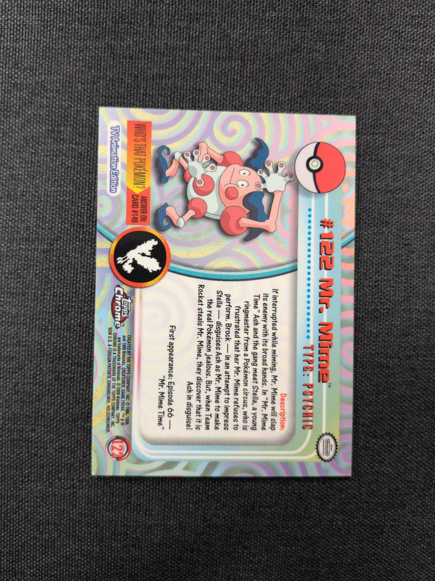 Topps Chrome Mr Mime Holo #122 LP