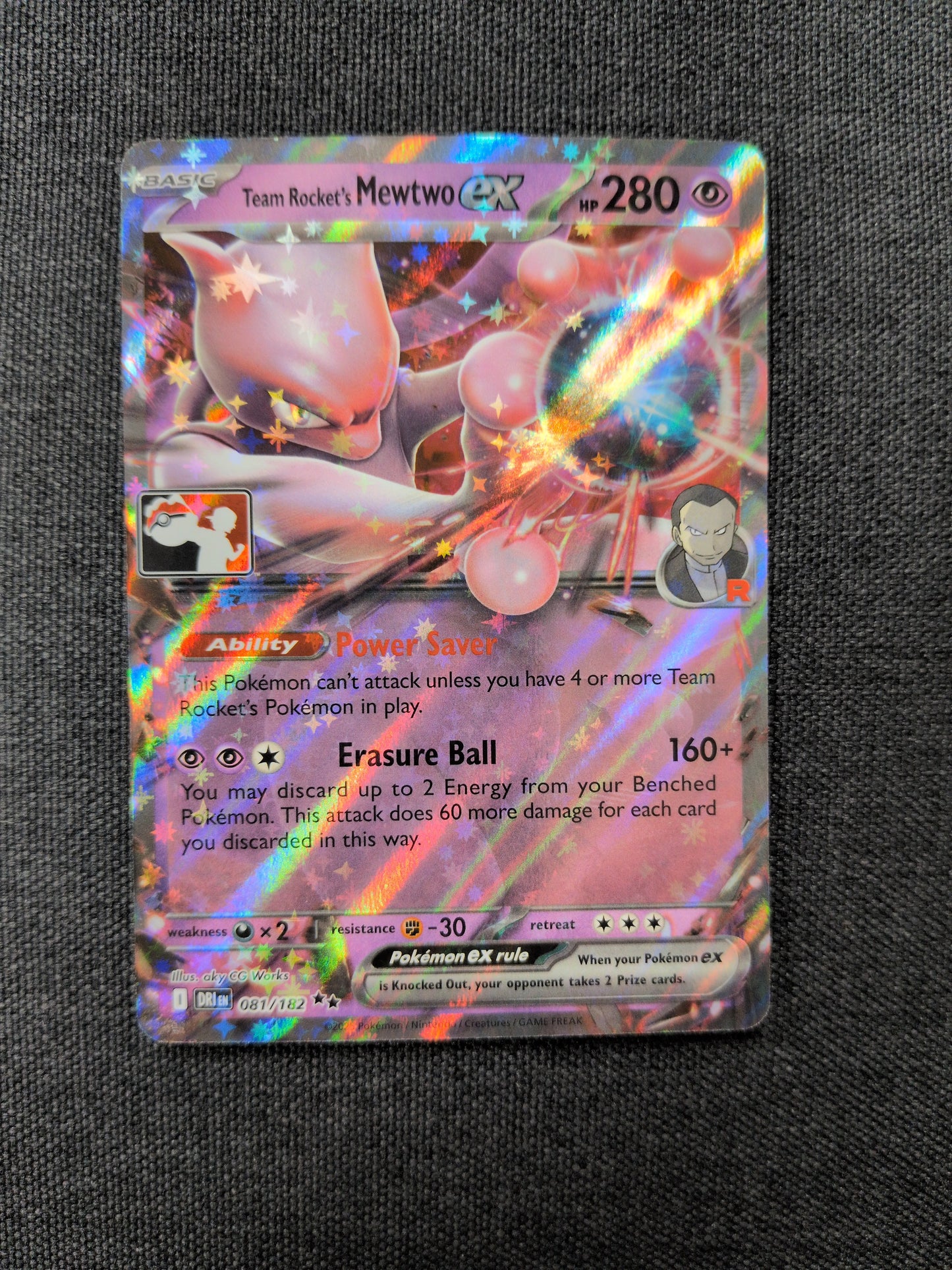 (DRI) Team Rocket's Mewtwo EX Prize Pack #81 NM