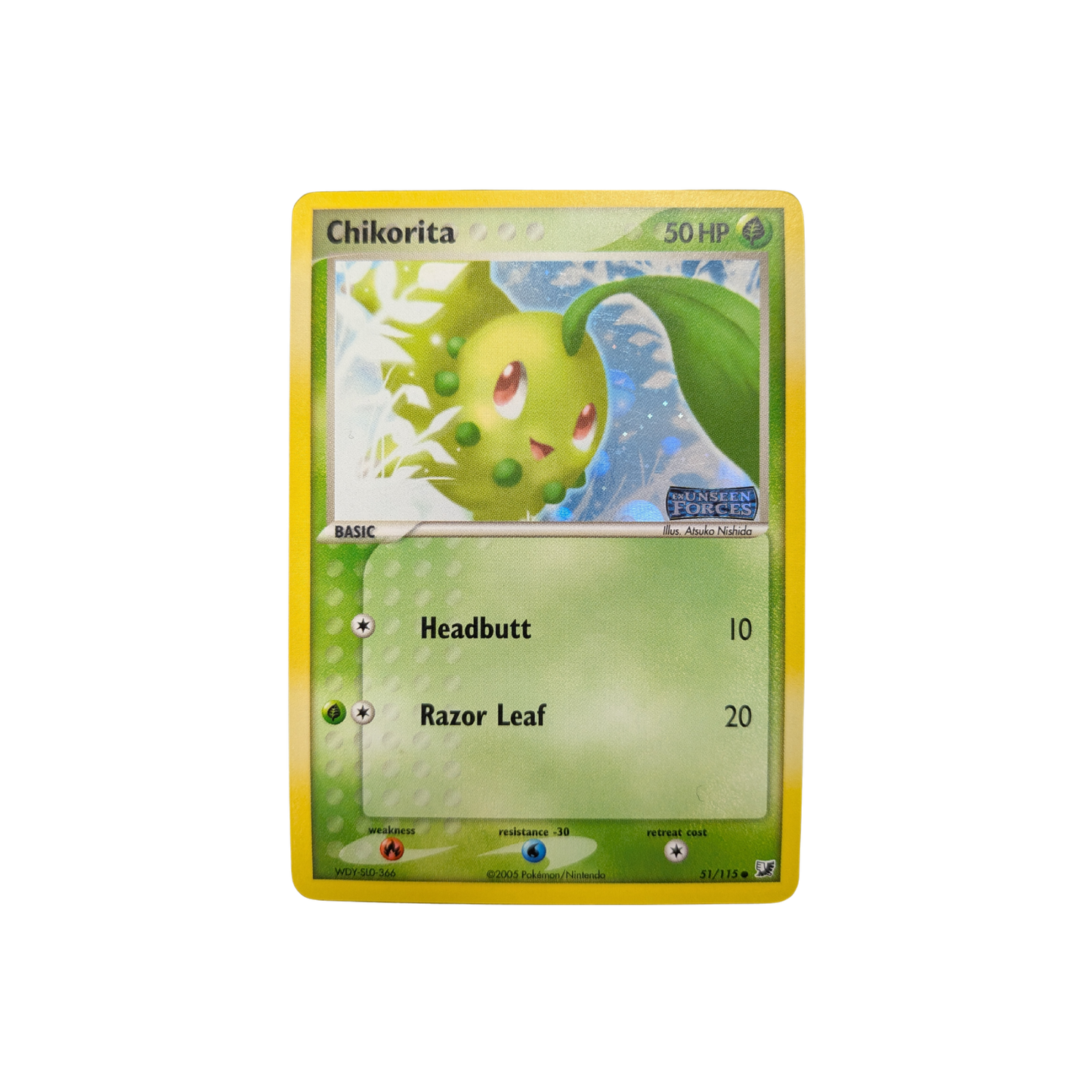 (Unseen Forces) Chikorita Reverse Holofoil 51/115 - LP
