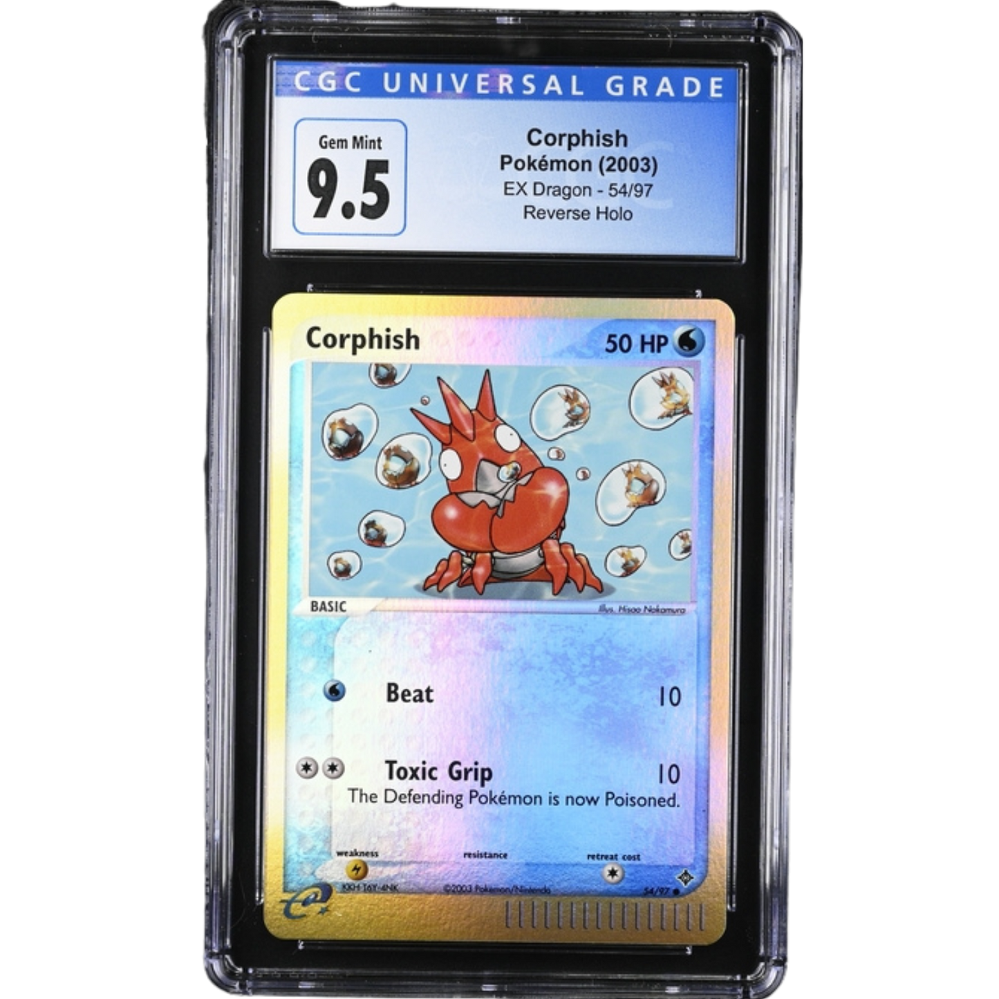(DR) Corphish Reverse Holo #54 CGC 9.5 Gem Mint