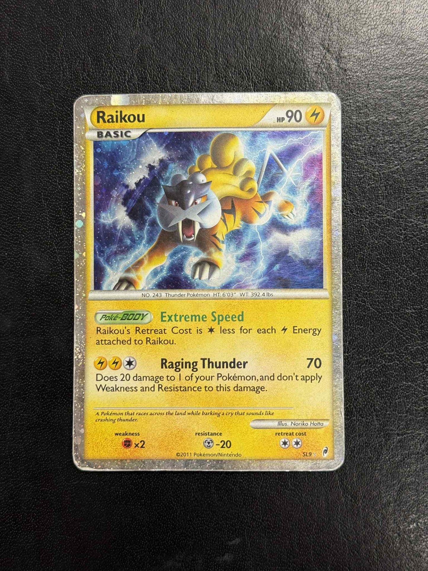 Shiny Raikou Holo #SL9 -Damaged