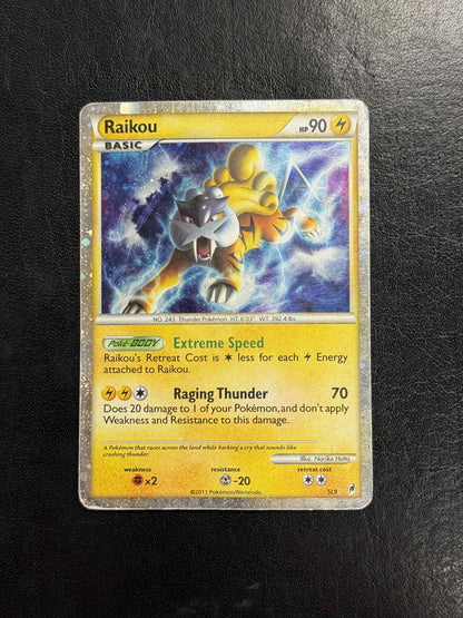 Shiny Raikou Holo #SL9 -Damaged