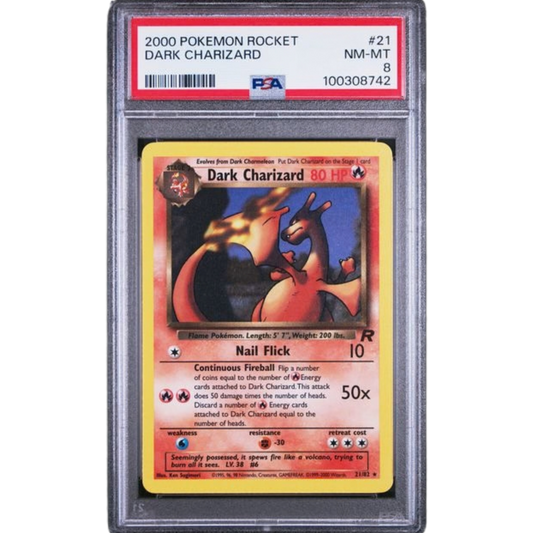 (TR) Dark Charizard #21 PSA 8