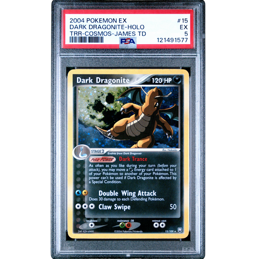 (TRR) Dark Dragonite Cosmos James Deck #015 PSA 5 EX
