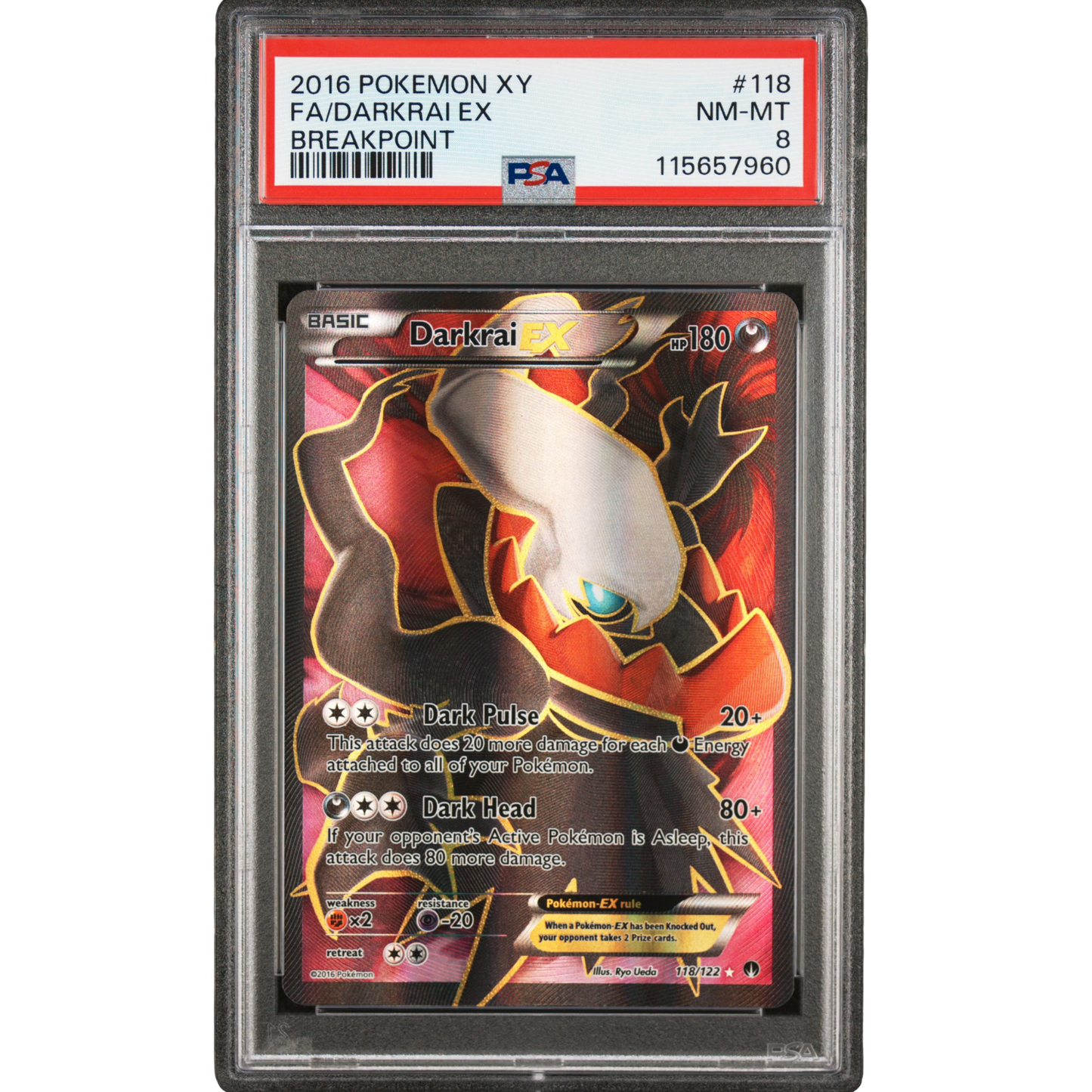 (Breakpoint) Darkrai EX #118 PSA 8 NM-MT