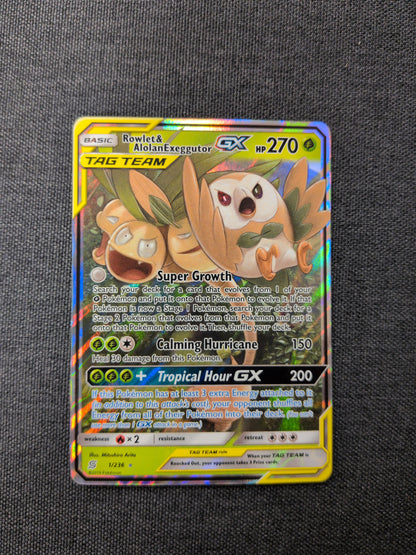 (SM11) Rowlet & Exeggutor GX #1 NM